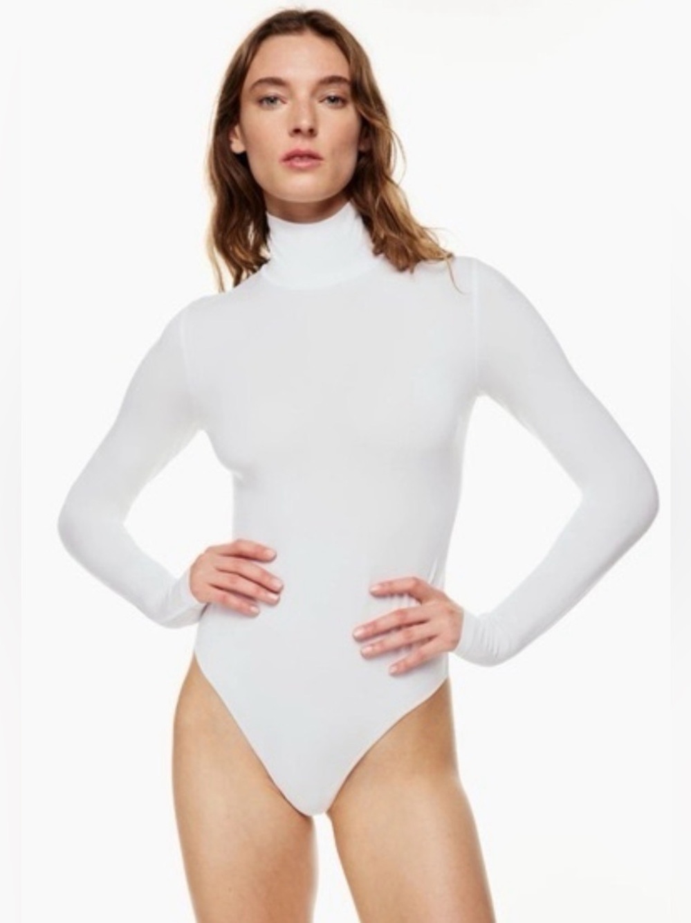 Wilfred White Long-Sleeve Turtleneck Bodysuit